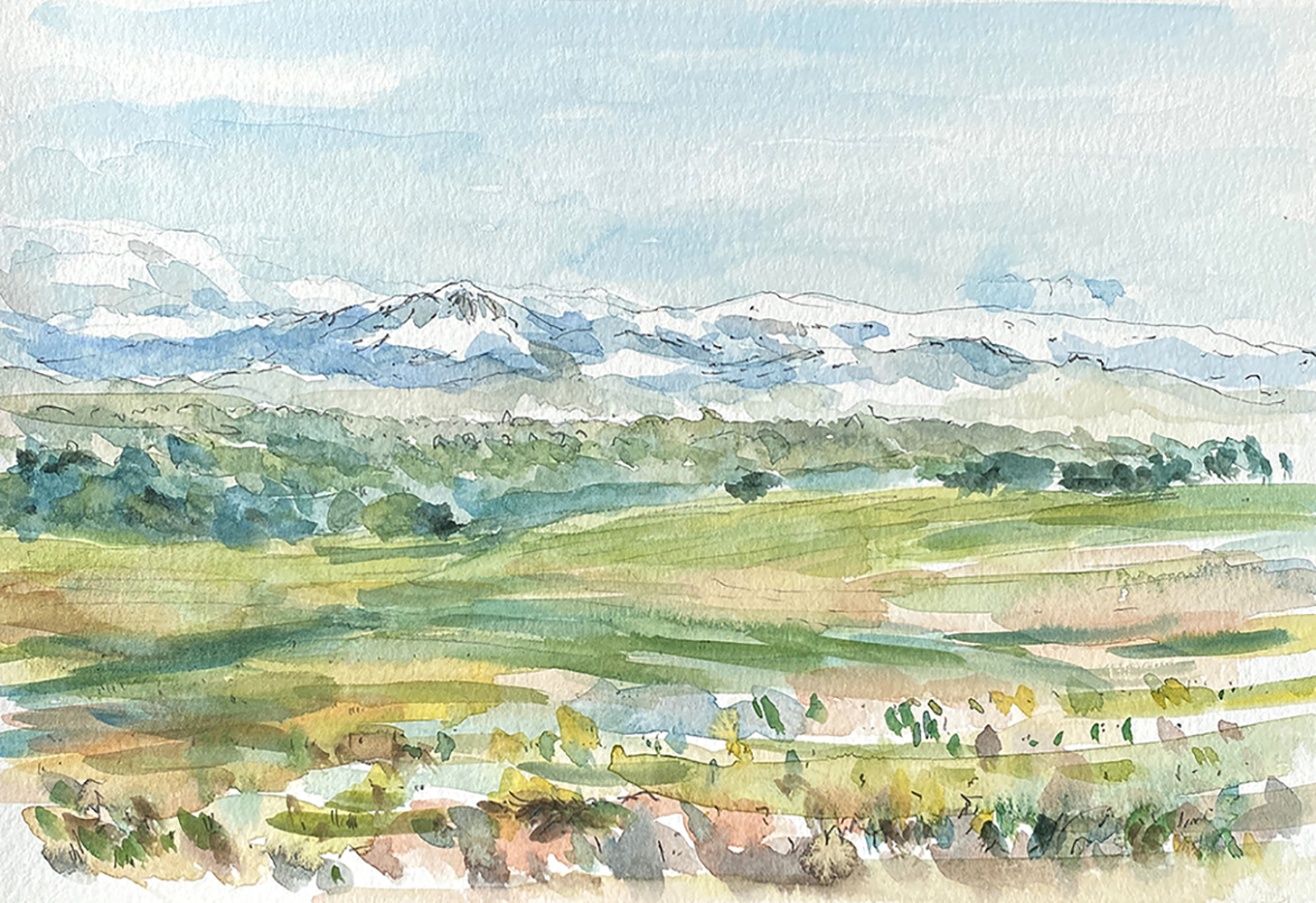 Gredos Mountains view from Boadilla, Spain (2023)